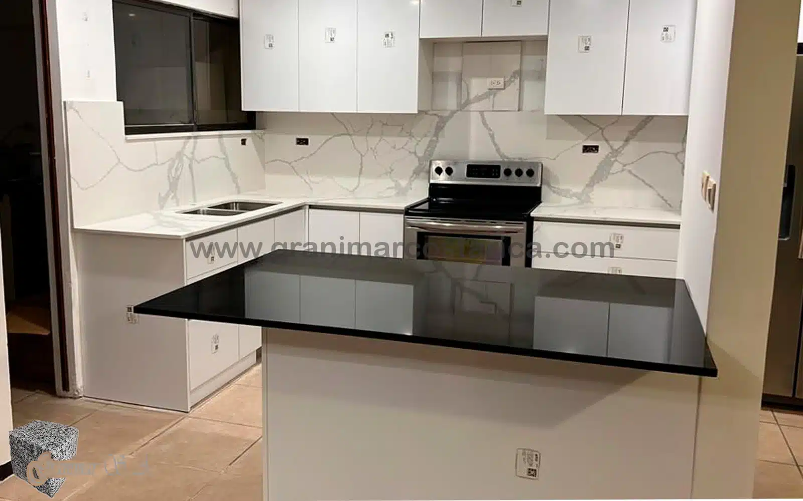 cocina calacatta con granito